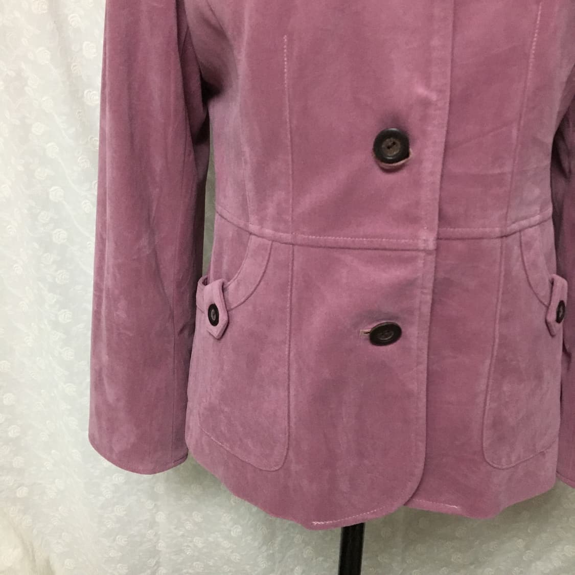 빈티지 로즈핑크 스웨이드 자켓 상품이미지3