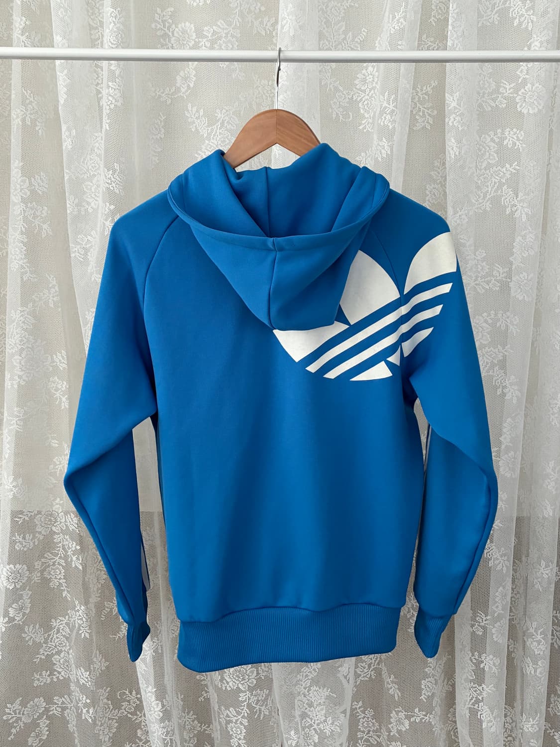 95) 아디다스 한정 빅 로고 파이어버드 후드 집업 블루 상품이미지2