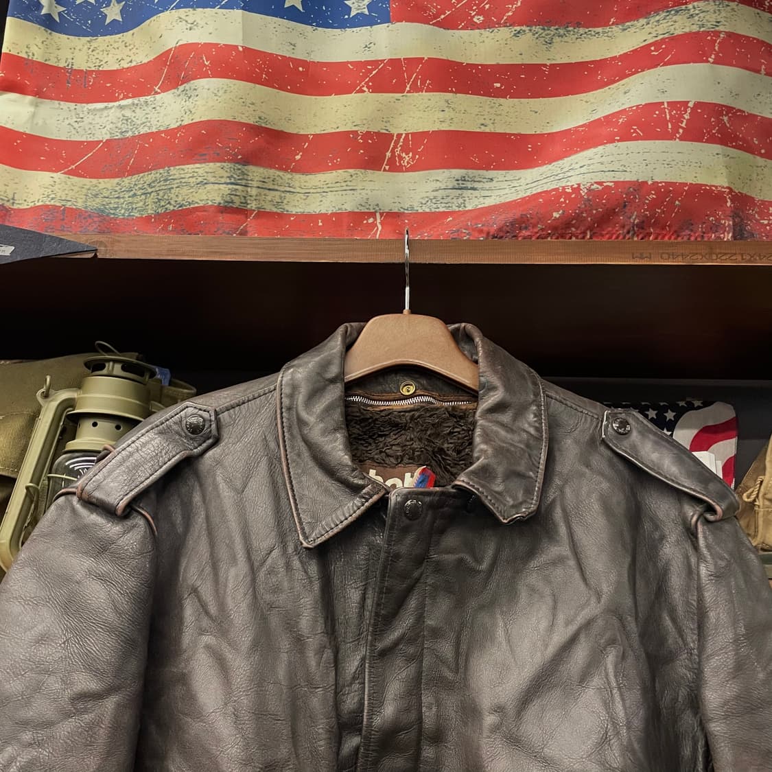 90s Schott 쇼트 made usa 오리지널 a2 레더 소가죽 자켓 상품이미지3