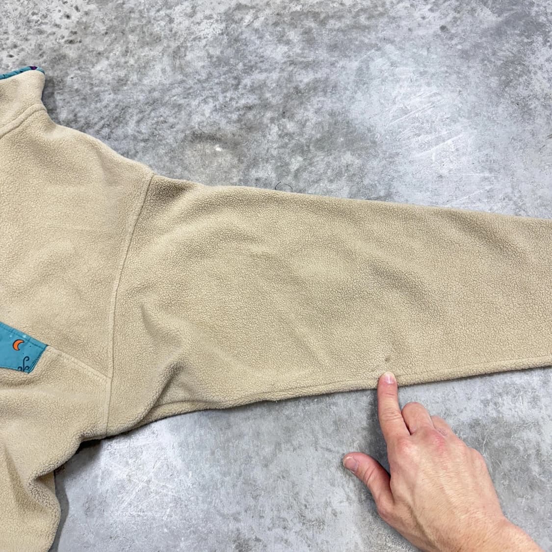 14FW 파타고니아 신칠라 스냅-T 플리스 내추럴/스카이블루 패턴 상품이미지5