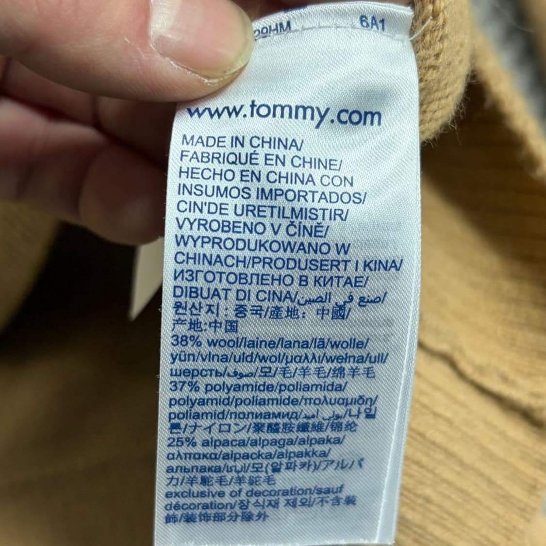 타미힐피거 카라 울 니트 v1632 상품이미지6