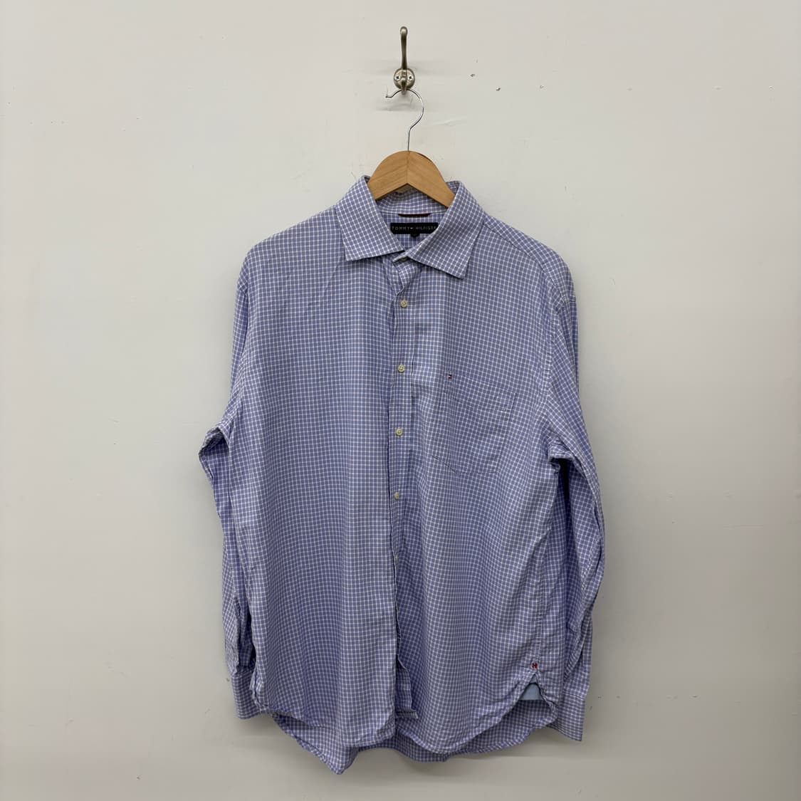타미힐피거 체크 셔츠 블루 남성XL 상품이미지1