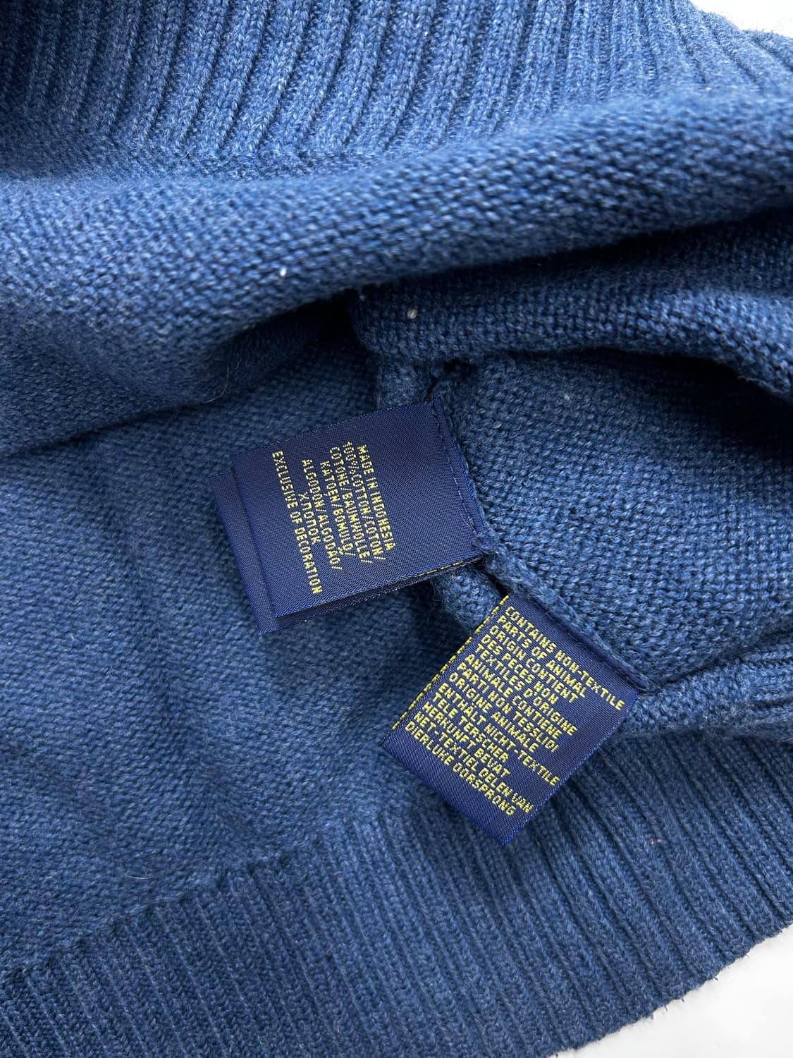 폴로 랄프로렌 블루 니트 하프집업 2XL 상품이미지8