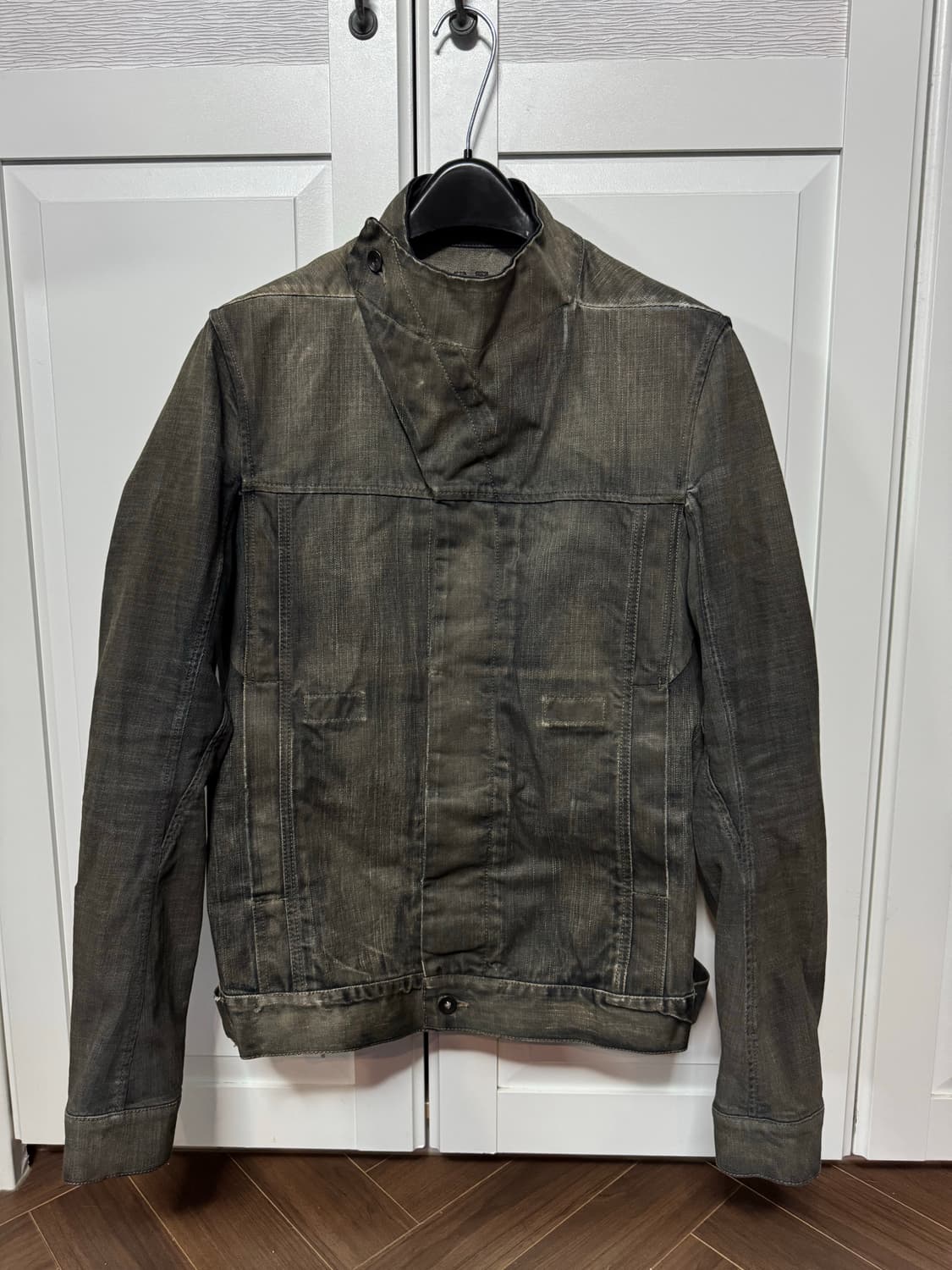 릭오웬스 슬레이브 코팅 데님 자켓 L 상품이미지1