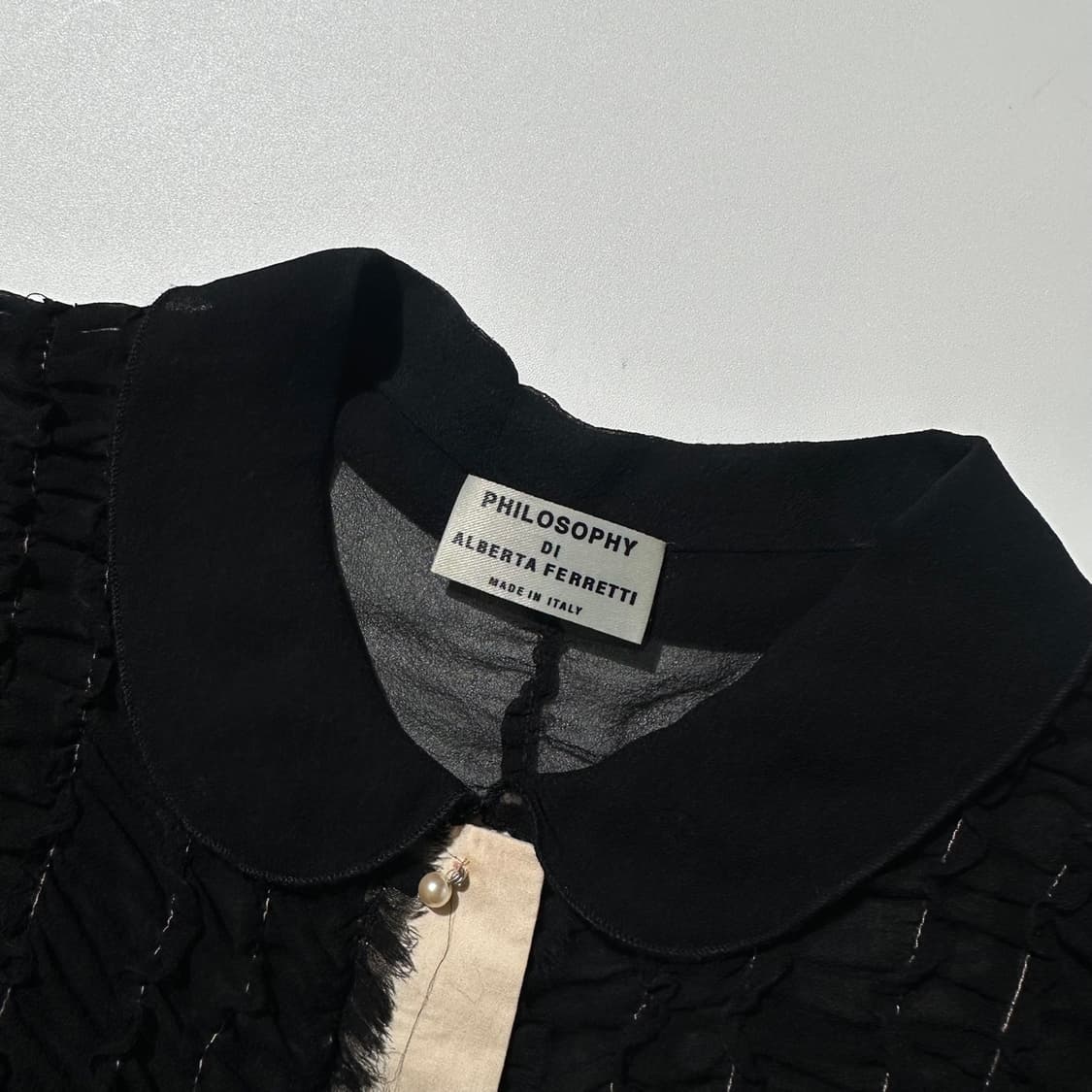 알베르타 페레티 시스루 슬리브리스 블라우스 상품이미지4