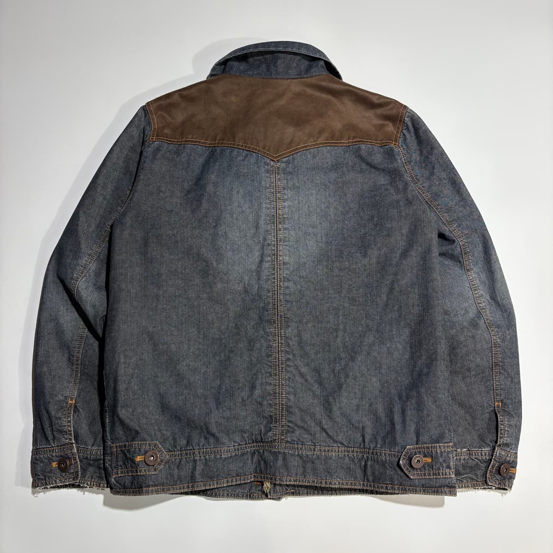 빈티지 워크 데님 배색 자켓 상품이미지5