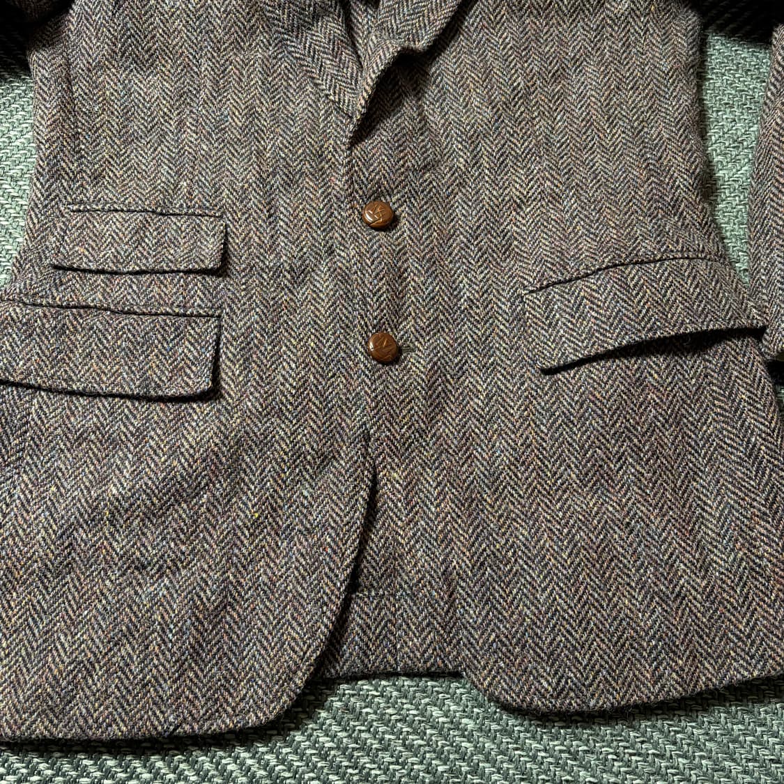 해리스트위드 헤링본 울자켓(Free) 상품이미지3