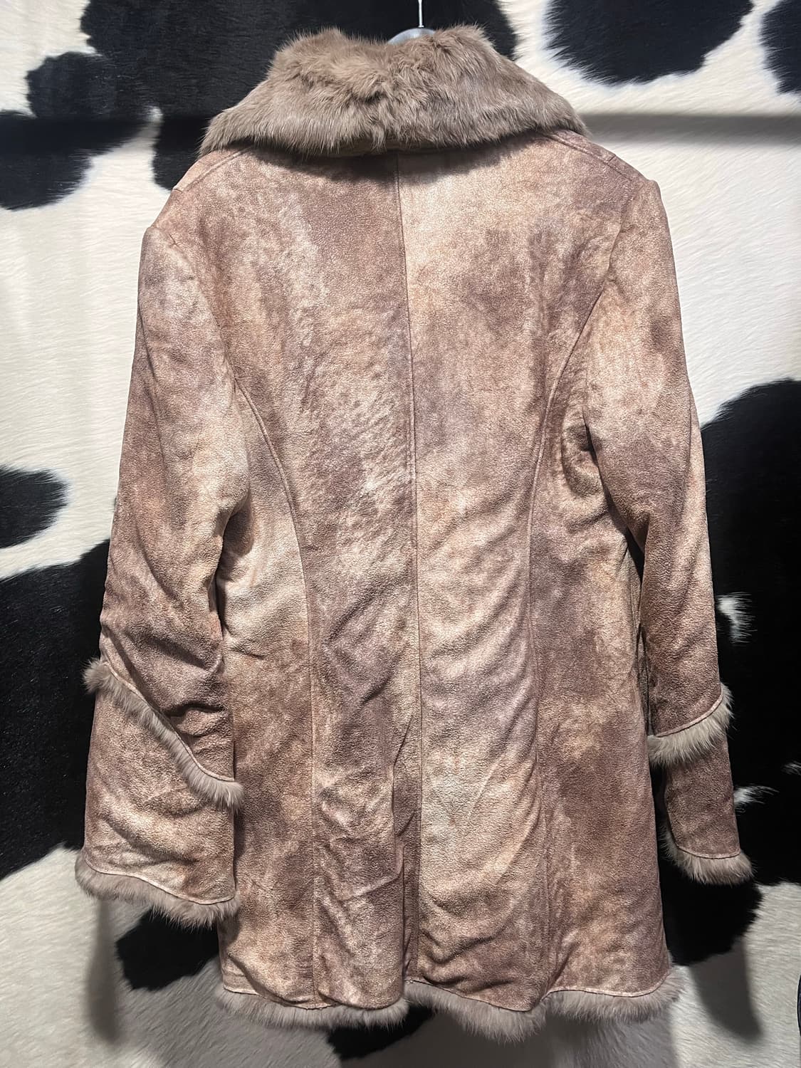 빈티지 상아 포인트 퍼 카라 무스탕 상품이미지7