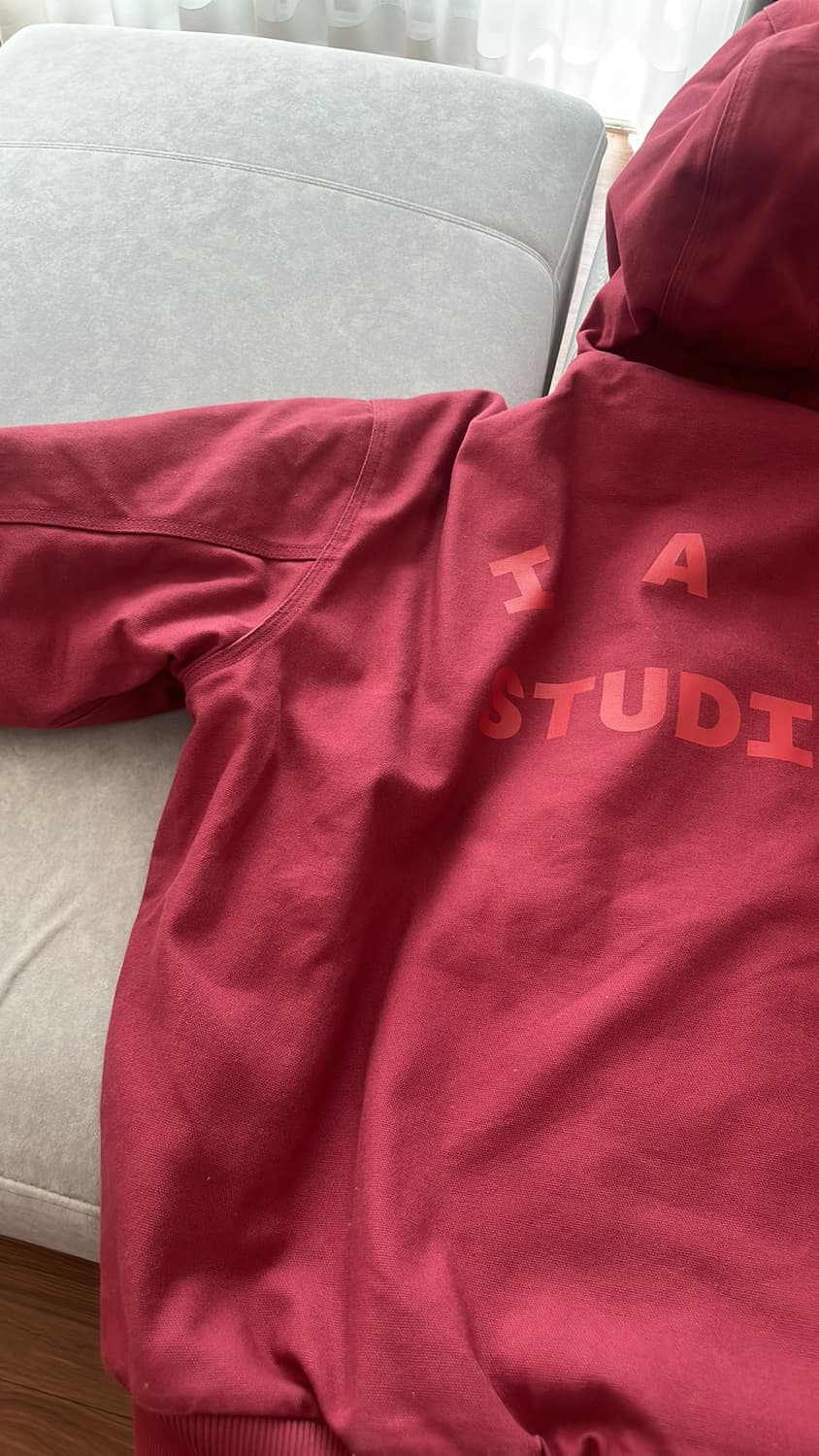 칼하트x아이앱 스튜디오 og 액티브 자켓 어스레드 컬러 상품이미지4