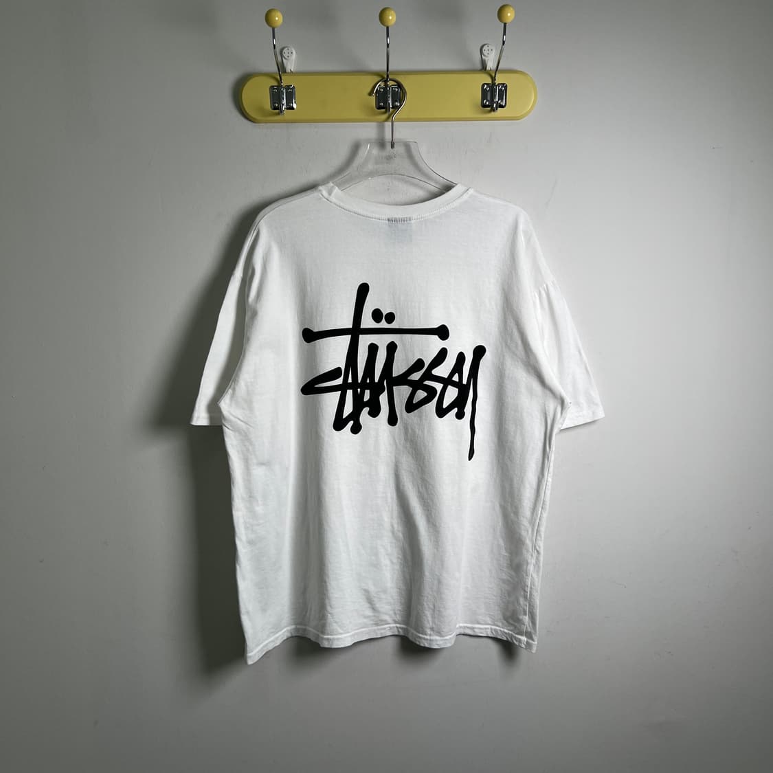 stussy 스투시 베이직 로고 화이트 반팔 티셔츠 XL 상품이미지2