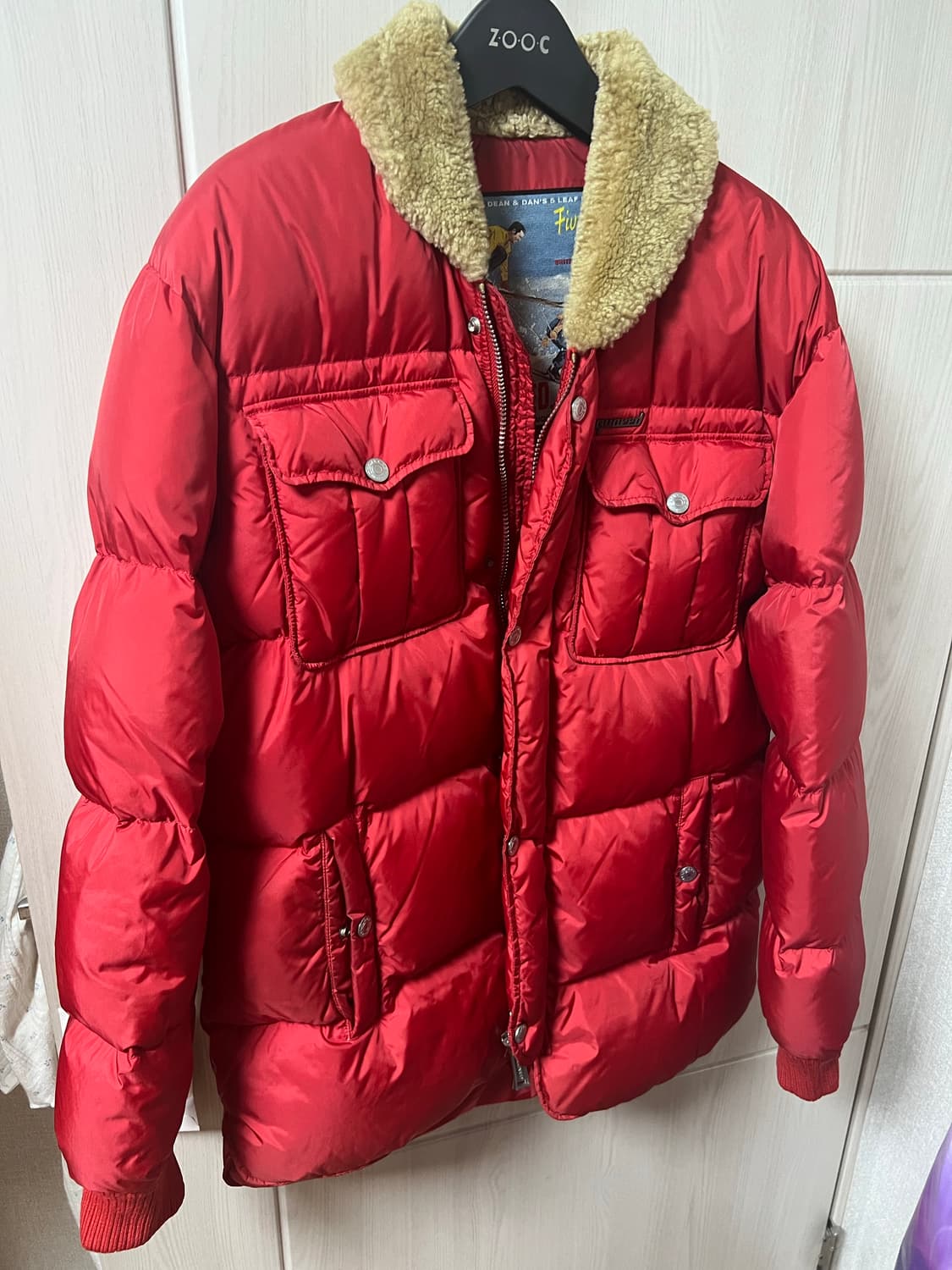 정품 디스퀘어드2 레드 덕다운 패딩 100-105 상품이미지1