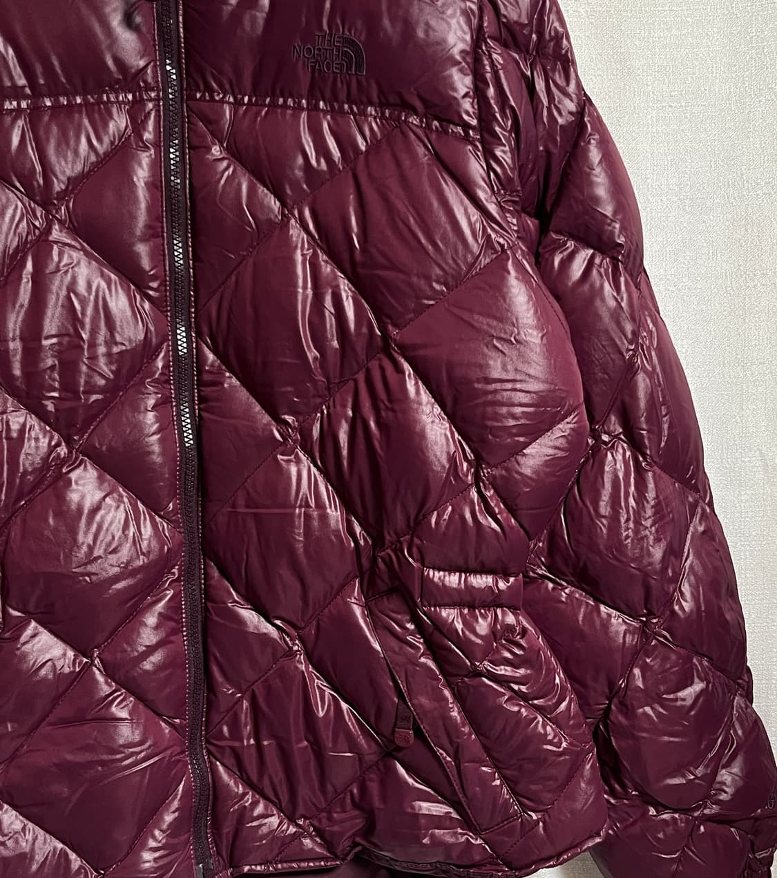 노스페이스 600 버건디 퍼플라벨 경량패딩 자켓 점퍼 L 상품이미지4