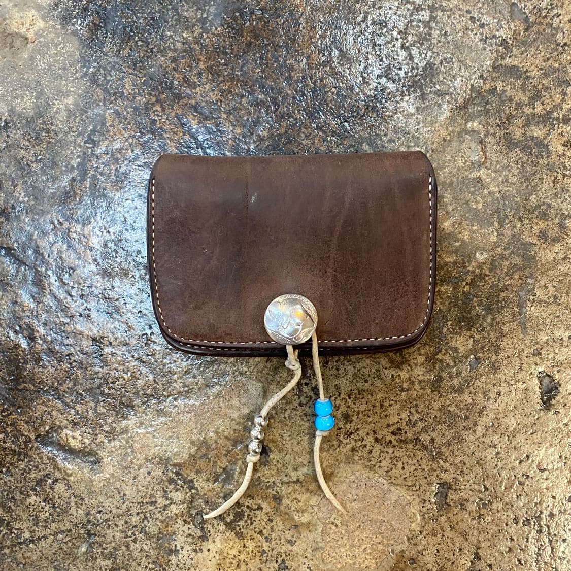 빈티지 에이징 가죽 지갑 상품이미지1