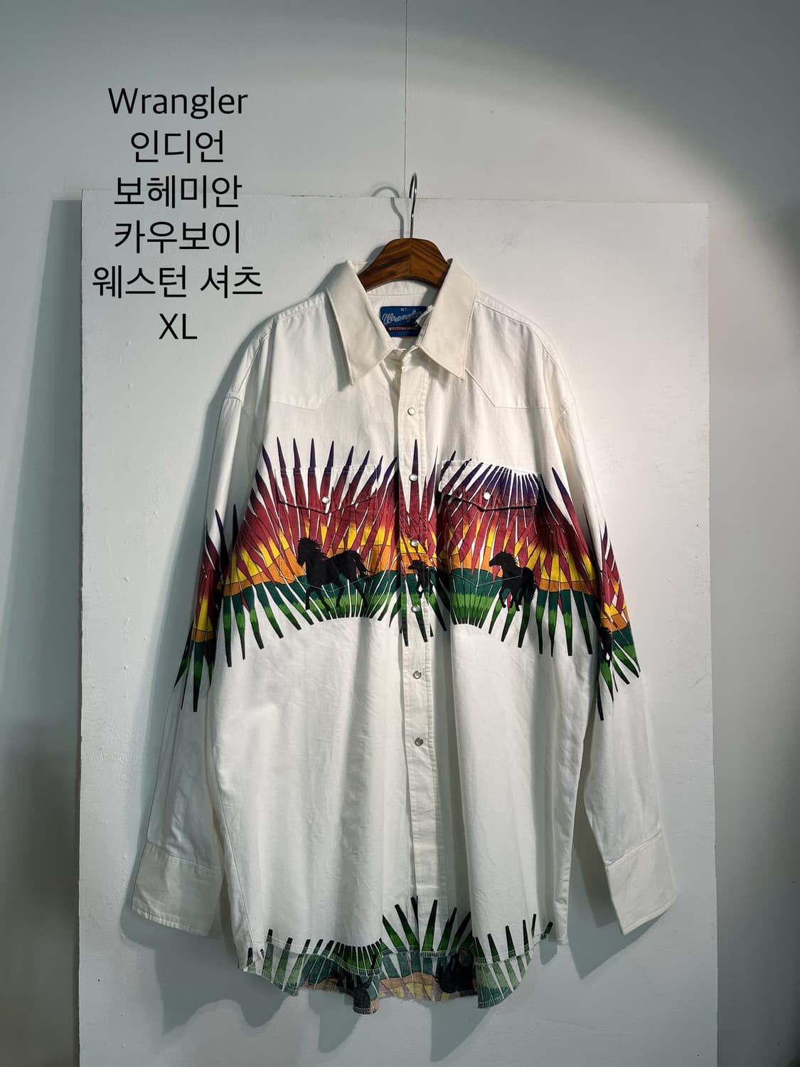 Wrangler 랭글러 보헤미안 인디언 카우보이 웨스턴 셔츠 XL 상품이미지1