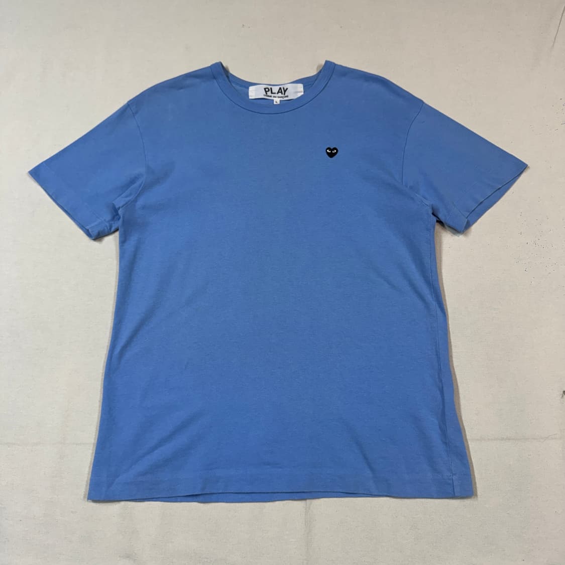 L) 꼼데가르송 플레이 미니 블랙와펜 숏 슬리브 티셔츠 정품 상품이미지1