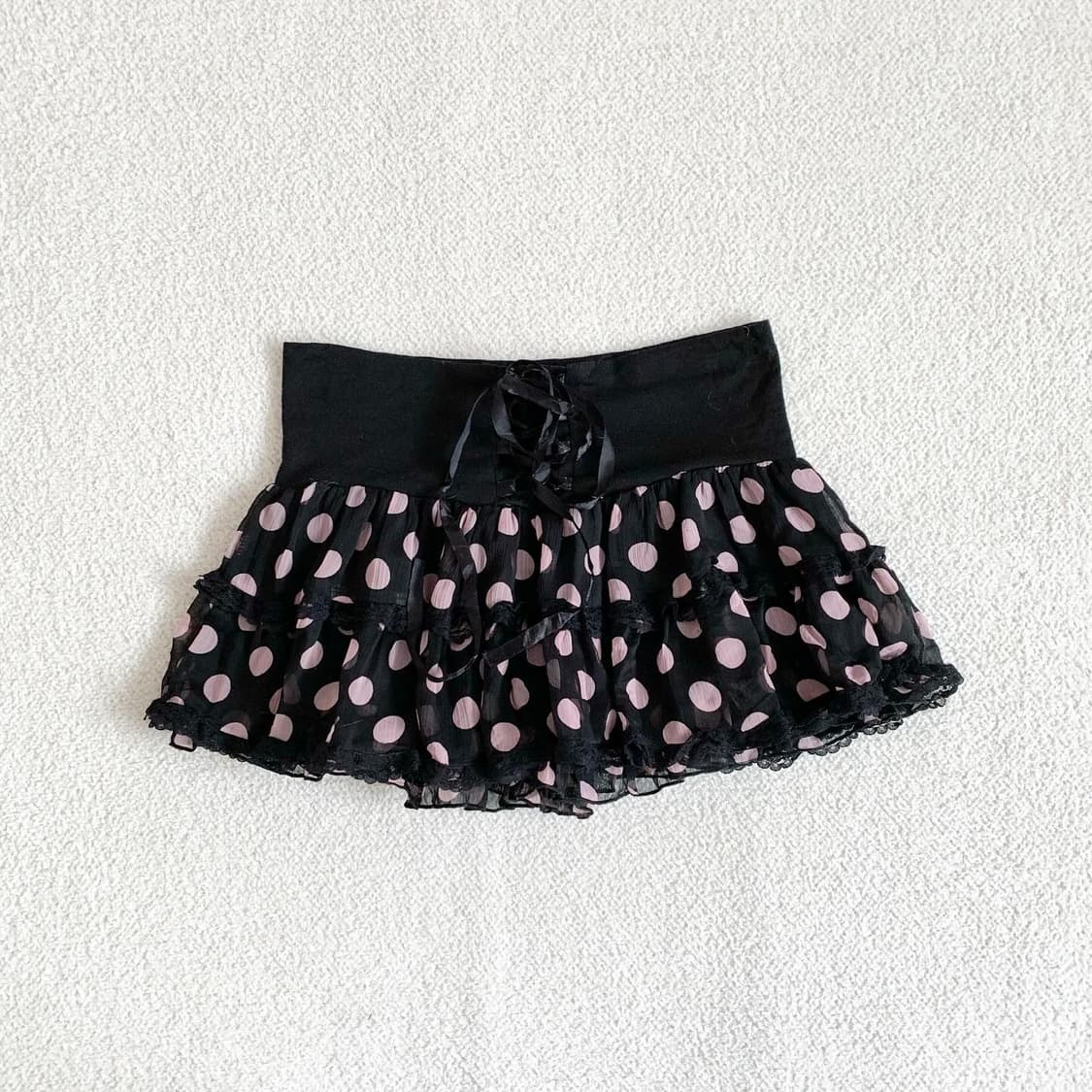 히메갸루 블랙x베이비핑크 미니 캉캉 스커트 상품이미지1