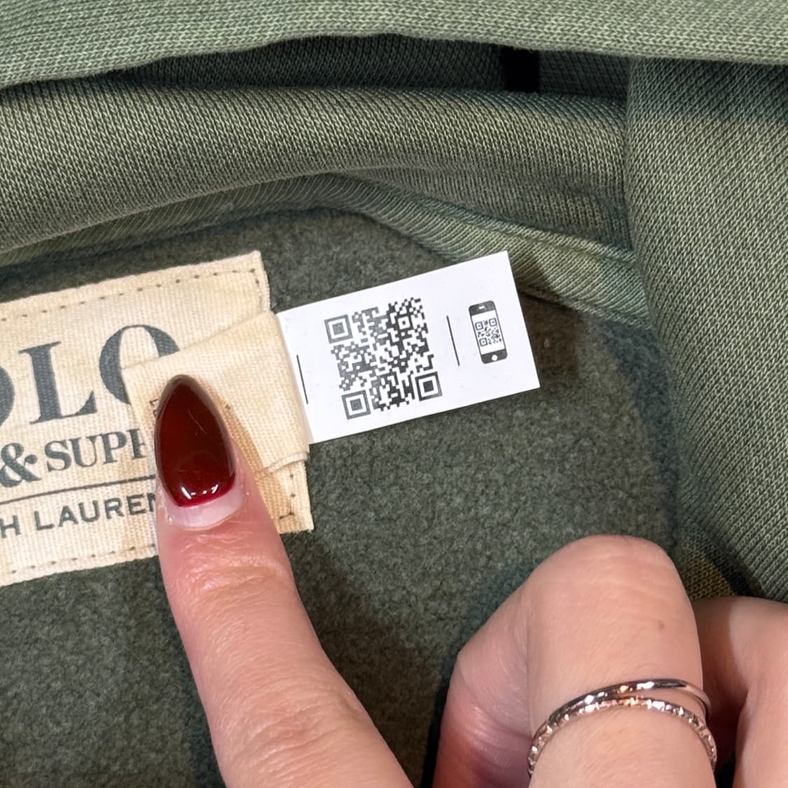 4XL) 폴로 데님앤서플라이 후드티 올리브 빅사이즈 상품이미지7