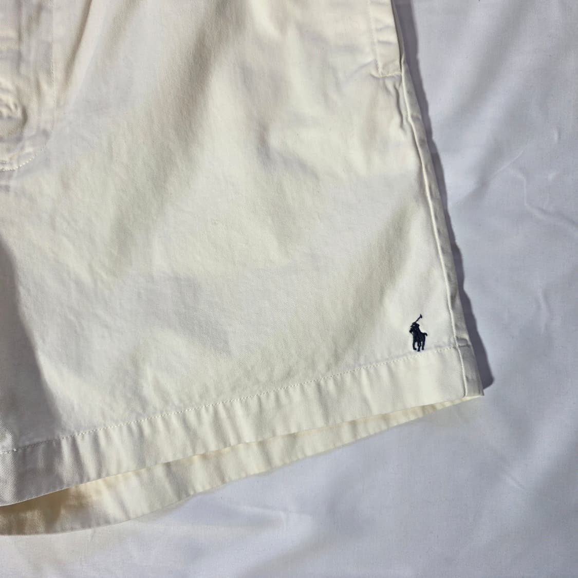 [2XL]폴로 랄프로렌 화이트 면 숏츠 상품이미지2