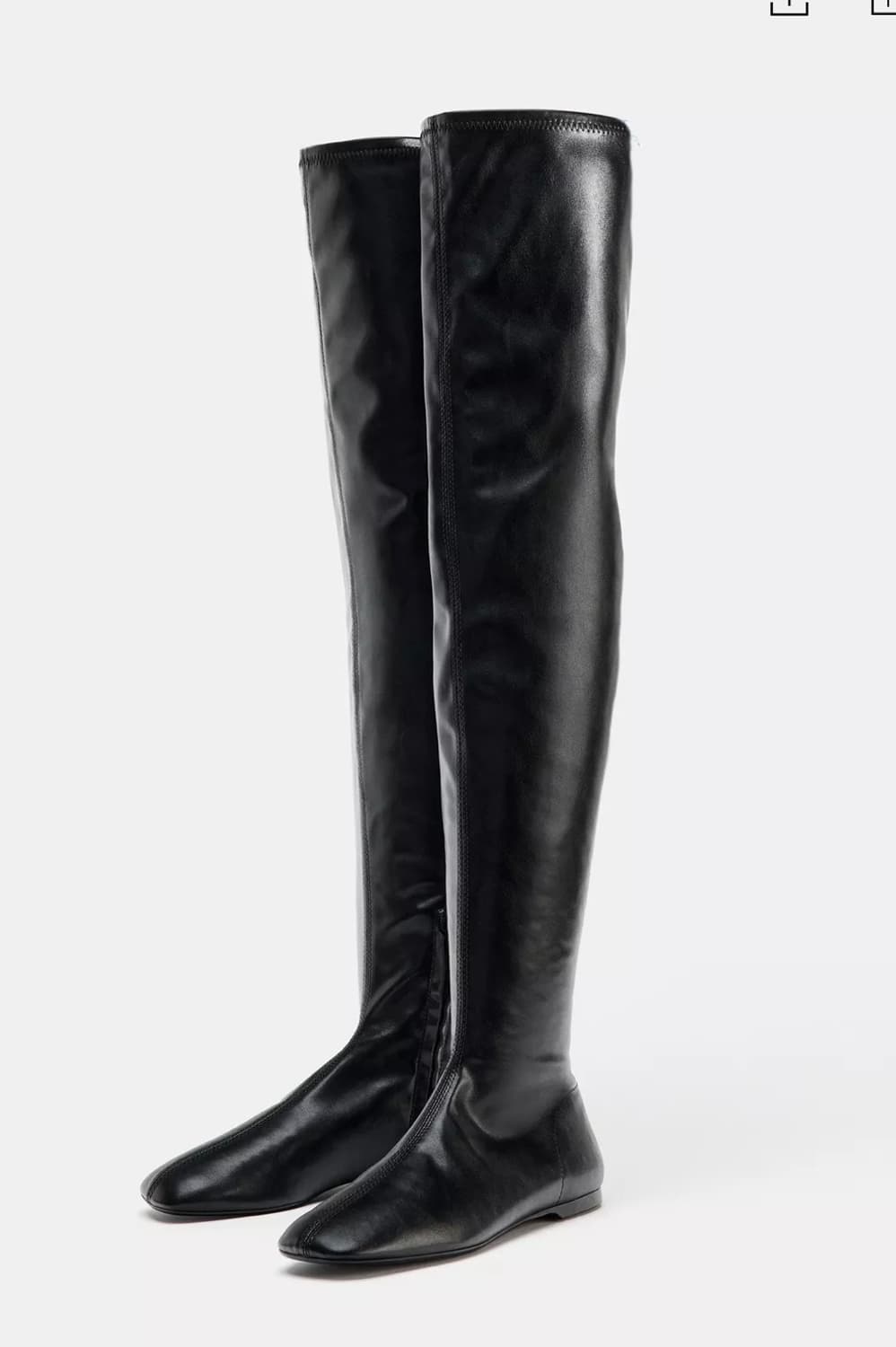 [37]자라 XL 싸이하이 부츠/블랙 상품이미지4
