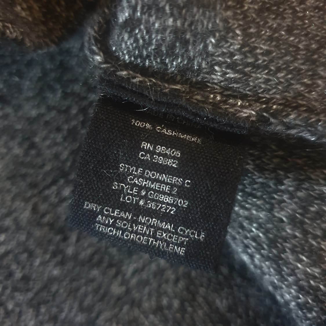 띠어리 크루넥 캐시미어 100% 니트 맨투맨 L 차콜 상품이미지4