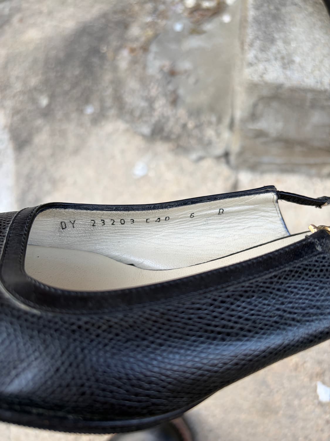 230) Salvatore Ferragamo 블랙 슬링백 힐 상품이미지5