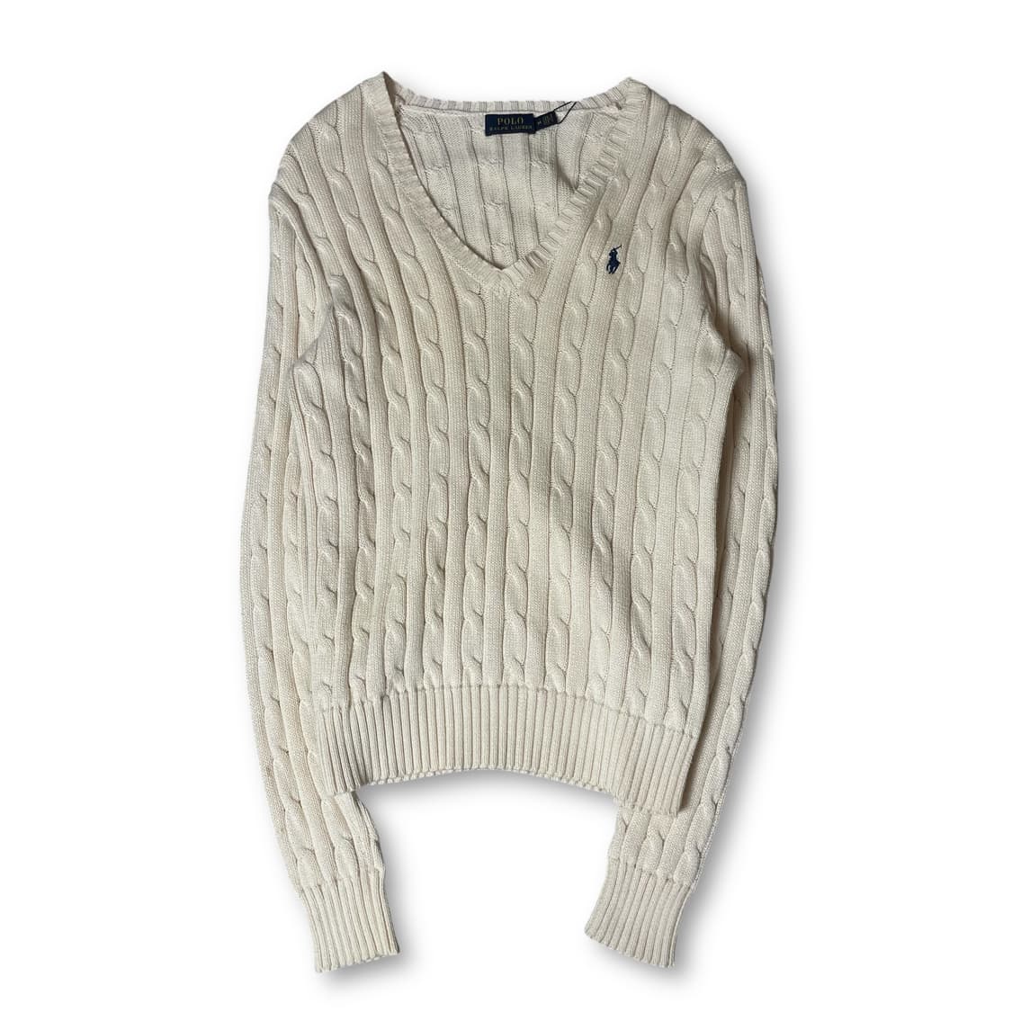 폴로랄프로렌 네이비포니 크림 케이블 니트 M 상품이미지1