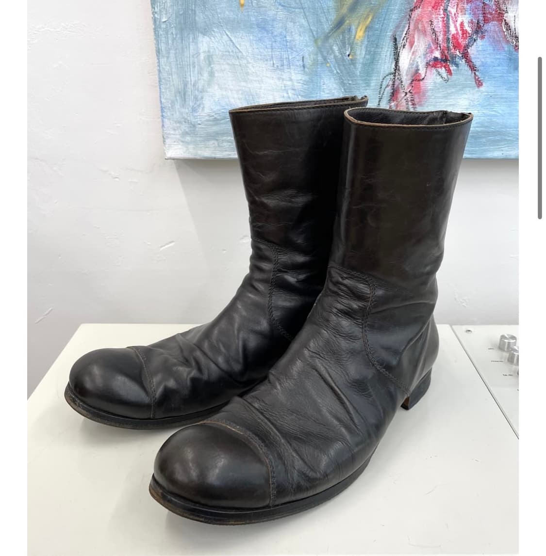 컬렉션 프리베 드레이프 레더부츠 41사이즈 상품이미지1