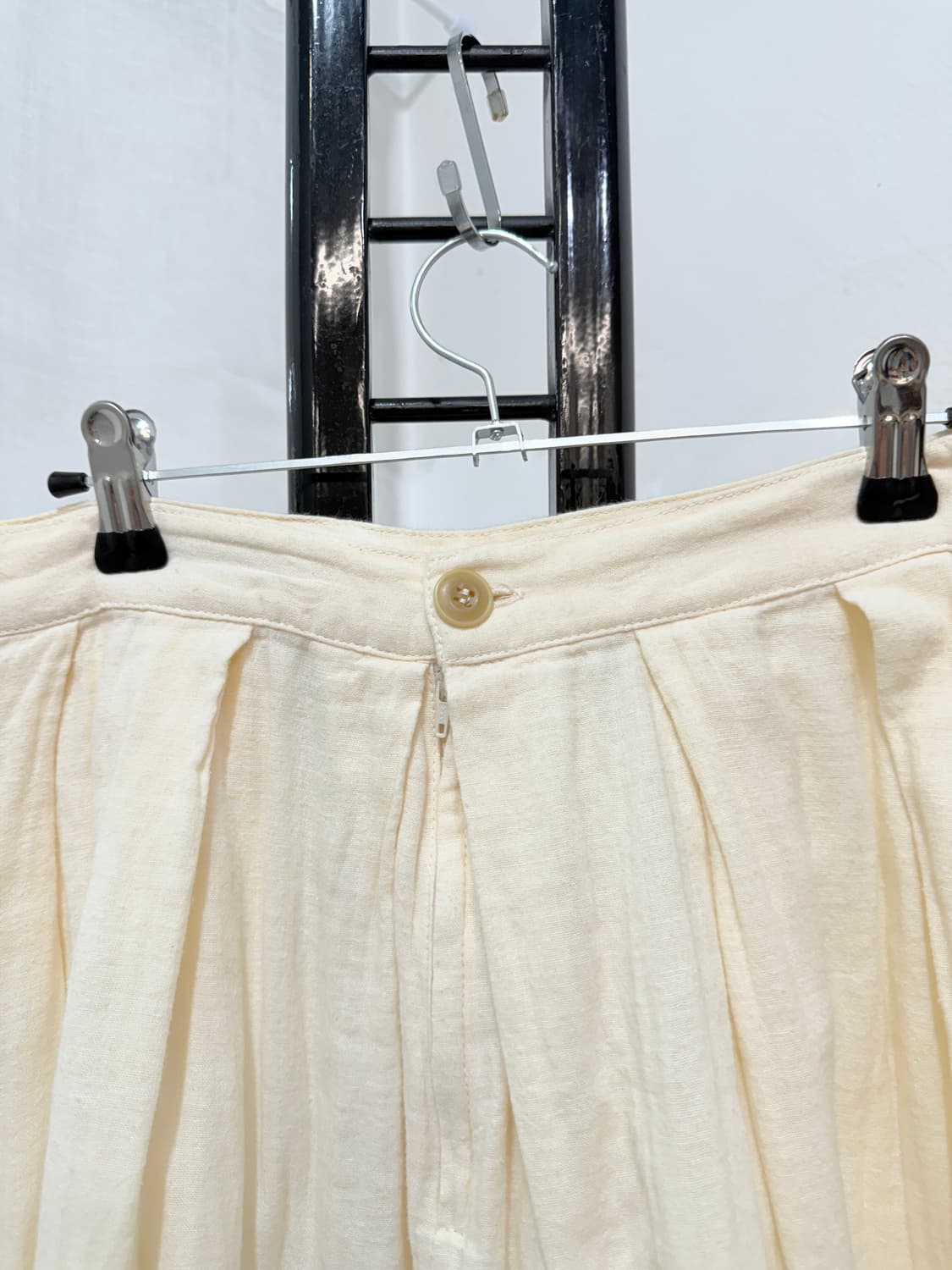 일본빈티지 아이보리 거즈면 미디치마 미디스커트 3523 상품이미지4