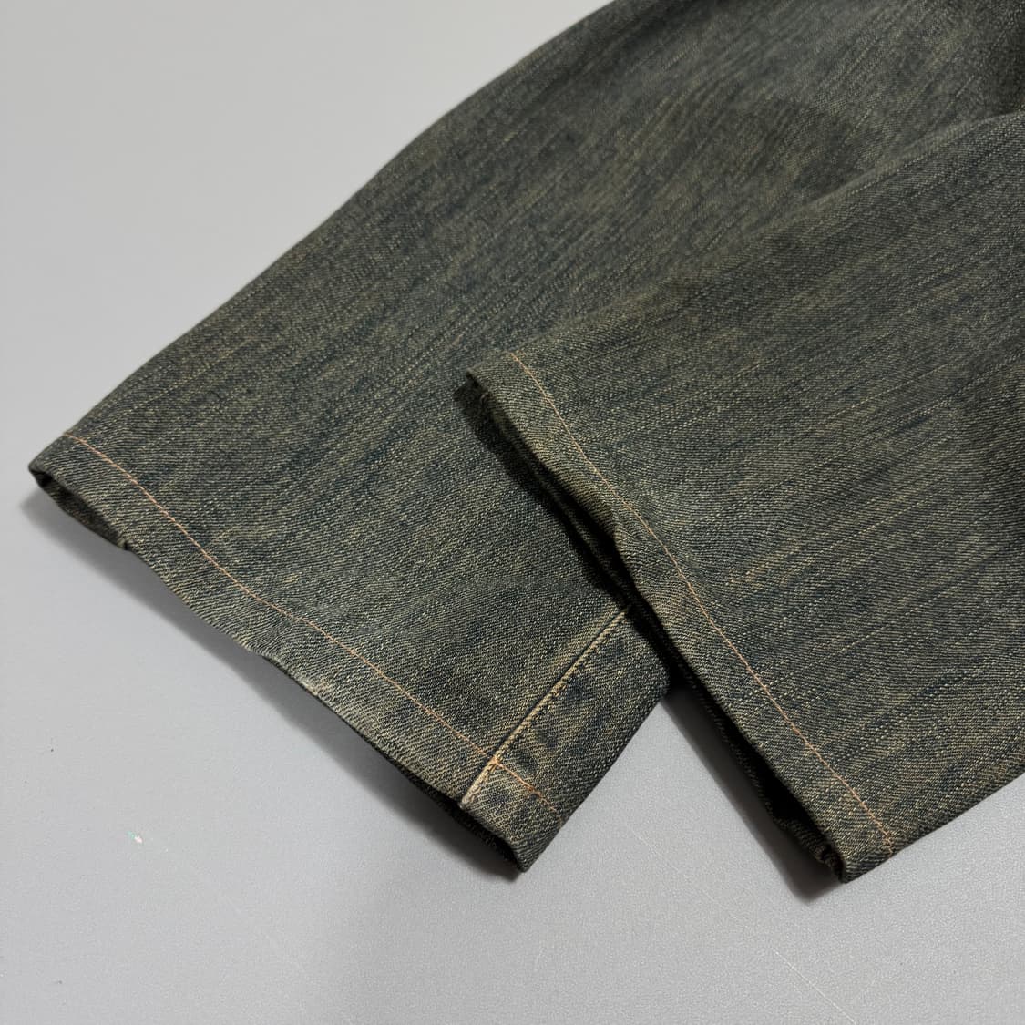 에드윈(EDWIN) 403 미디엄블루 샌드 워싱 스트레이트 데님 팬 상품이미지4