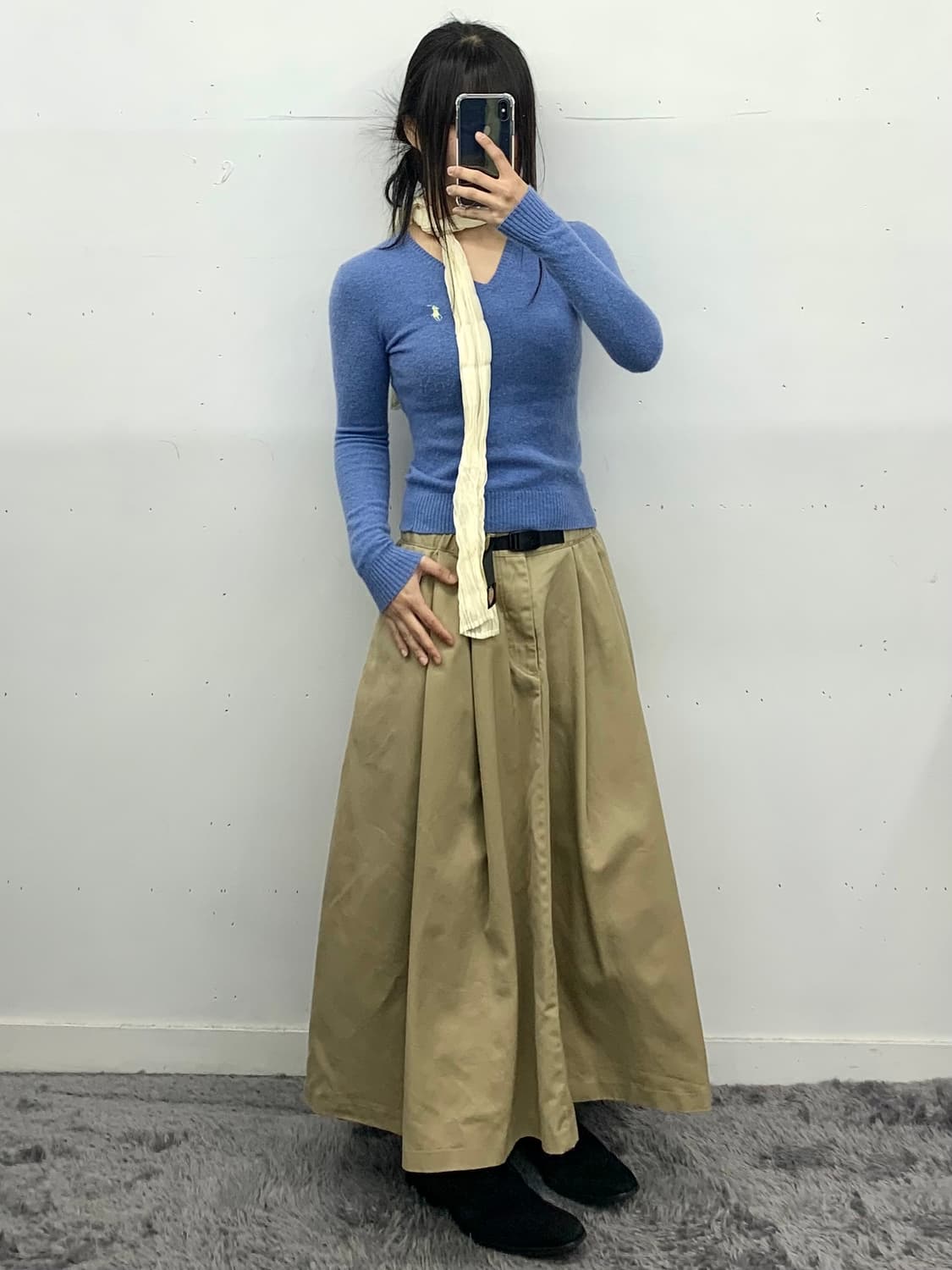 디키즈x그라미찌 코튼 플레어 롱스커트 상품이미지3