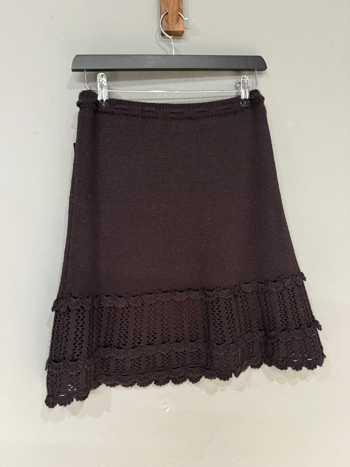 purple🍇 crochet line detail knit skirt 상품이미지8