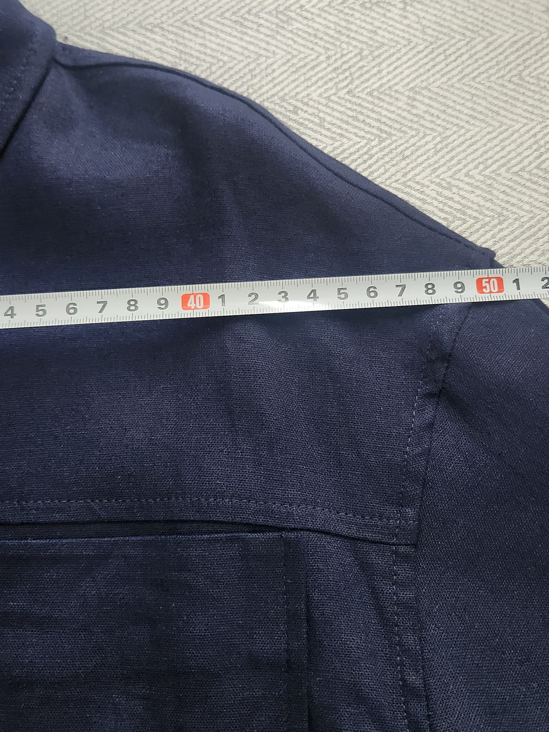 [S] 자라 네이비 크롭 셔츠 자켓 린넨혼방 상품이미지10