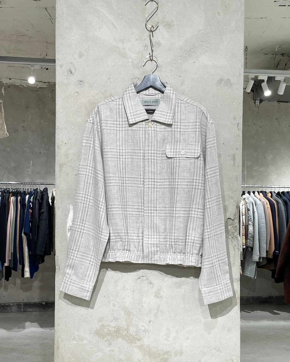 아워레가시 x 엠프리오 아르마니 히든 버튼 리베로 체크 셔츠 상품이미지1