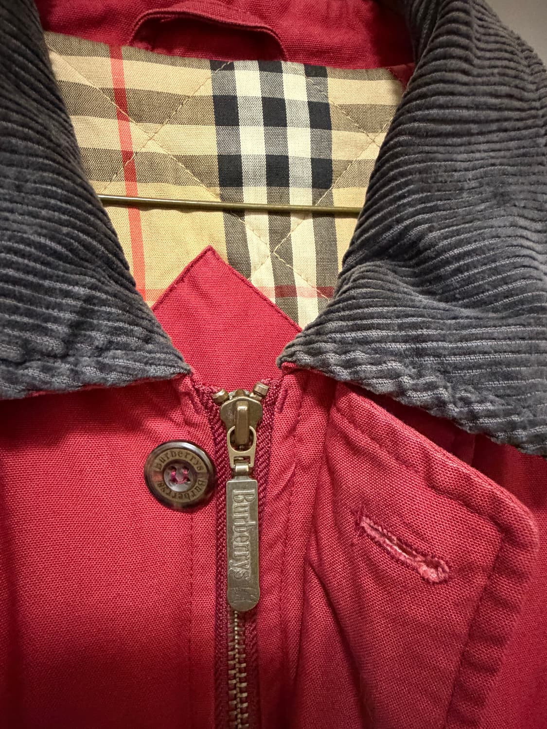 90s 버버리 코듀로이 카라 자켓 상품이미지7