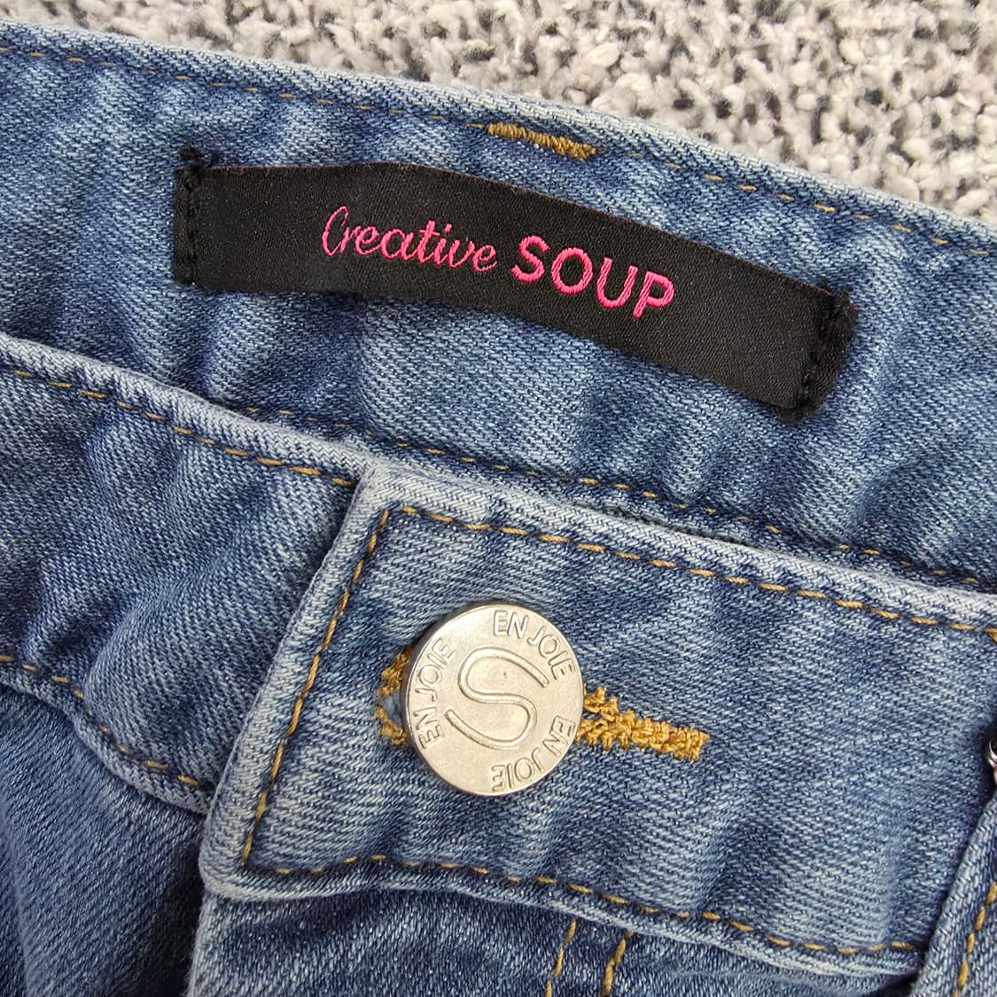 [75] SOUP 숲 여성 앞포켓 중청 와이드 데님 바지 청바지  011 상품이미지3