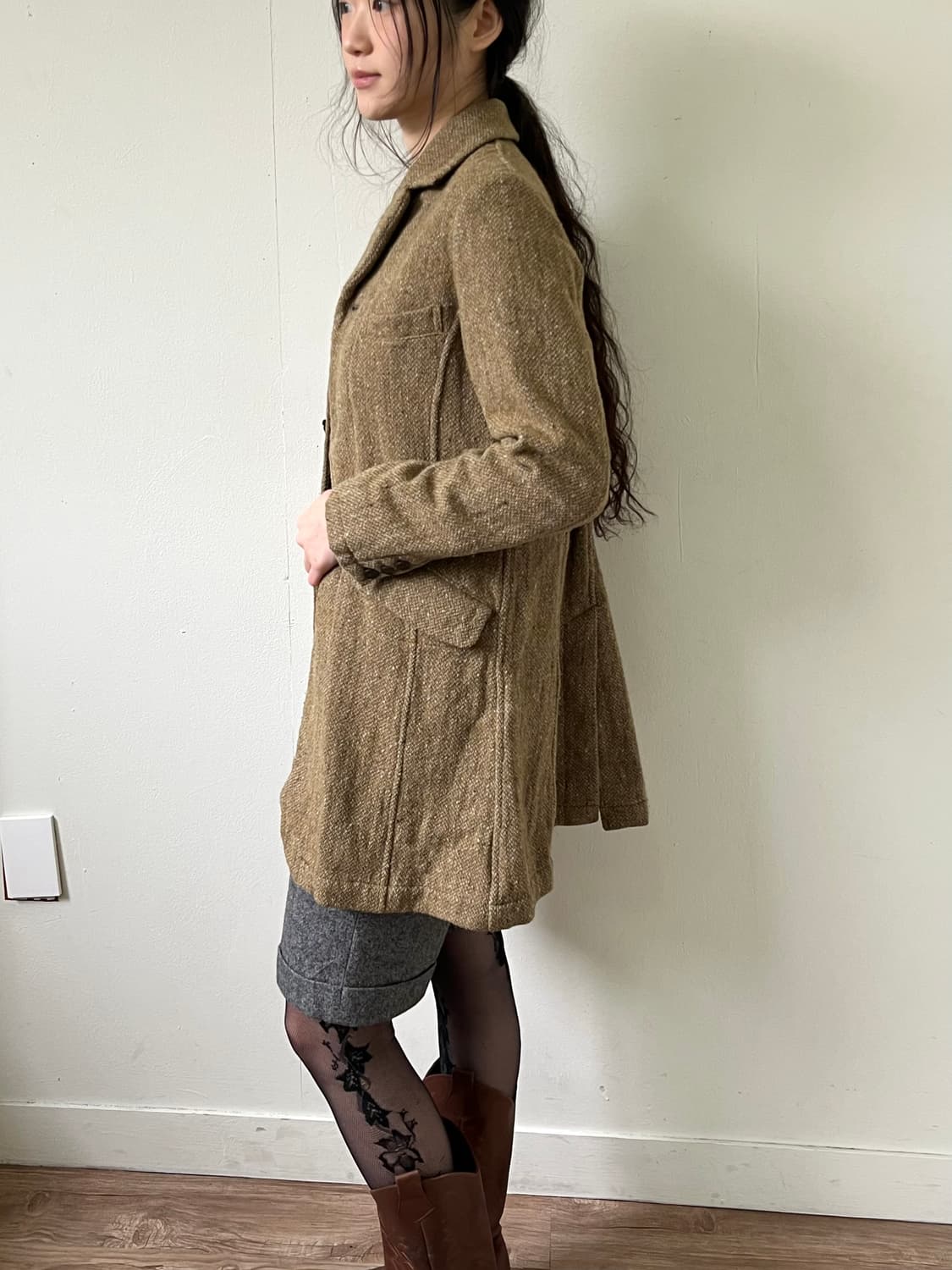 80‘s 이세이미야케 Plantation 트위드 아카이브 코트 상품이미지6