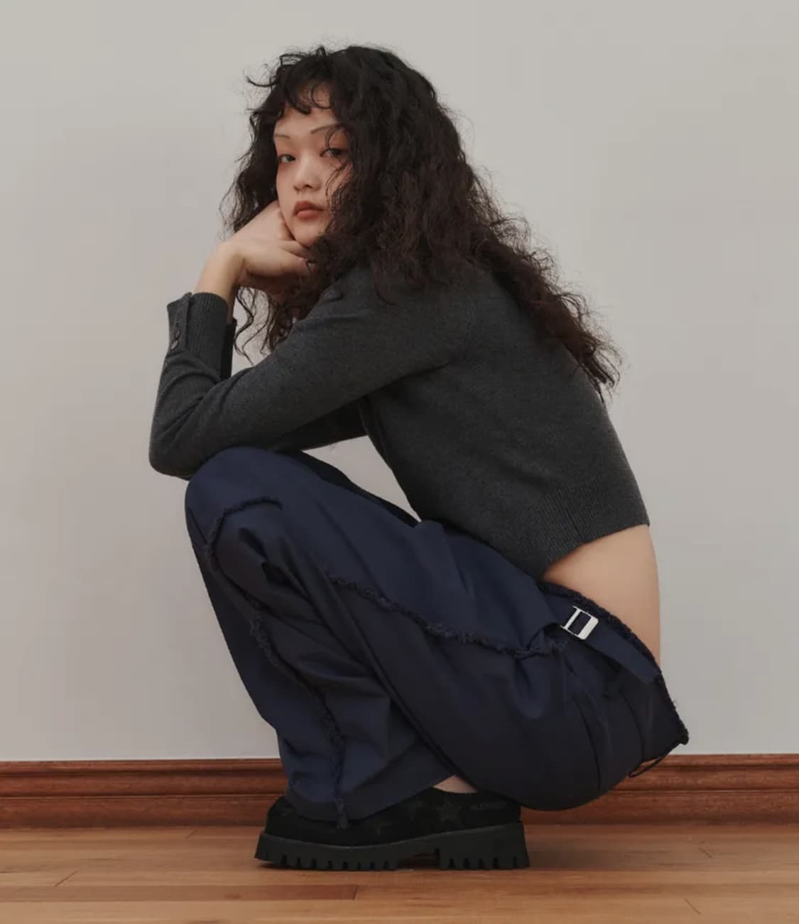 DESTROYED TROUSERS, NAVY 2 상품이미지2