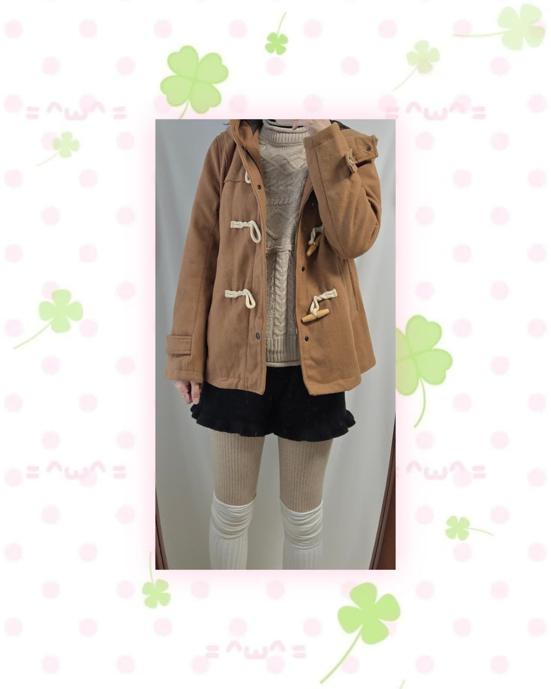 BROWNY 카멜 더플 떡볶이 코트 상품이미지1