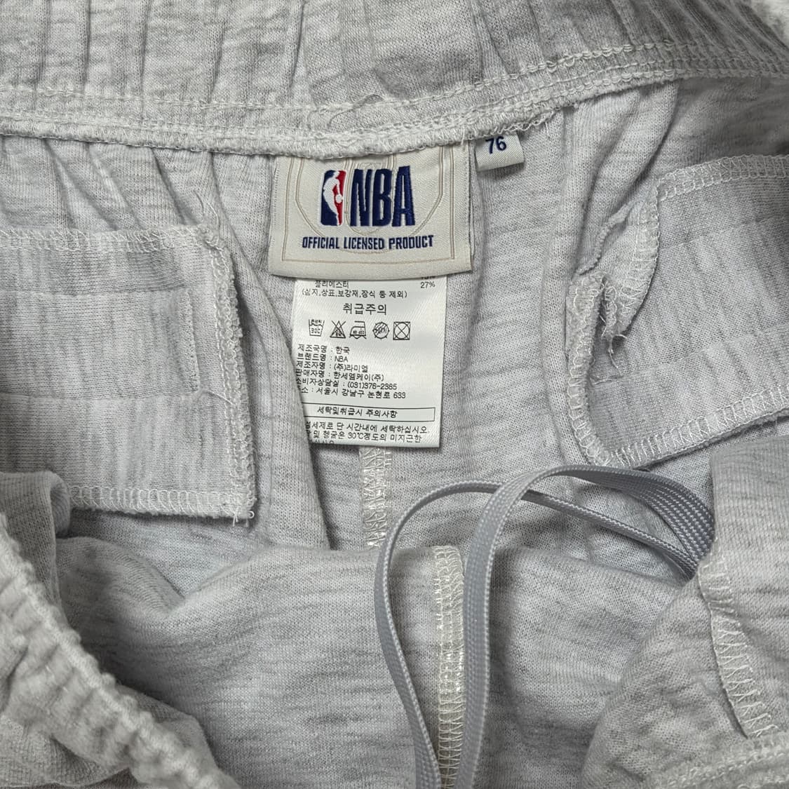 NBA MIA마이애미 히트 로고 멜란지 그레이 반바지  상품이미지6