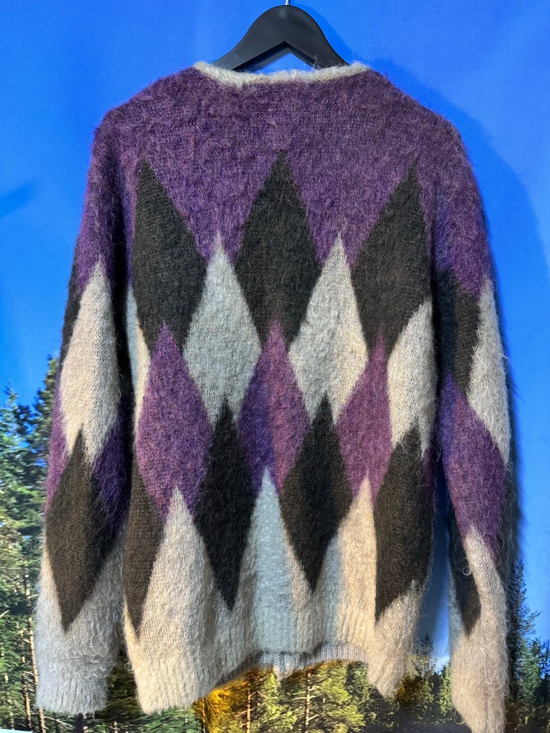 니들스 모헤어 아가일 가디건 상품이미지5