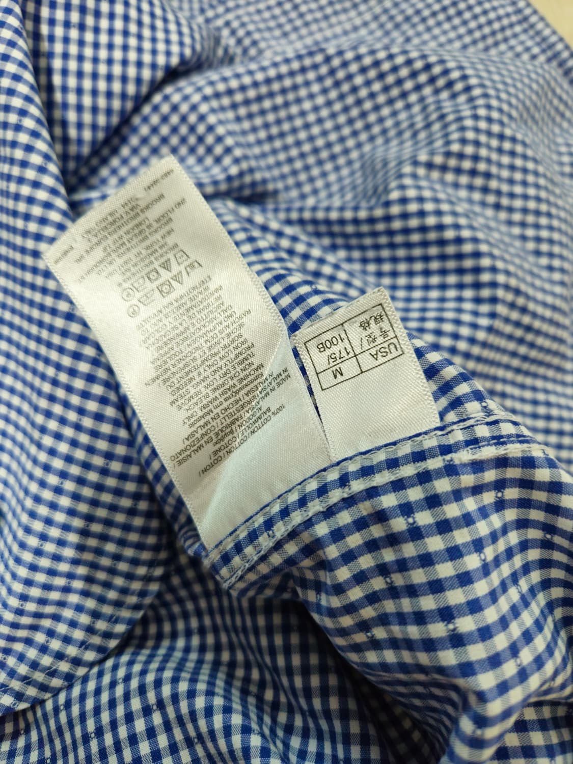 브룩스브라더스 블루 체크 셔츠 소라 클래식 M 상품이미지3