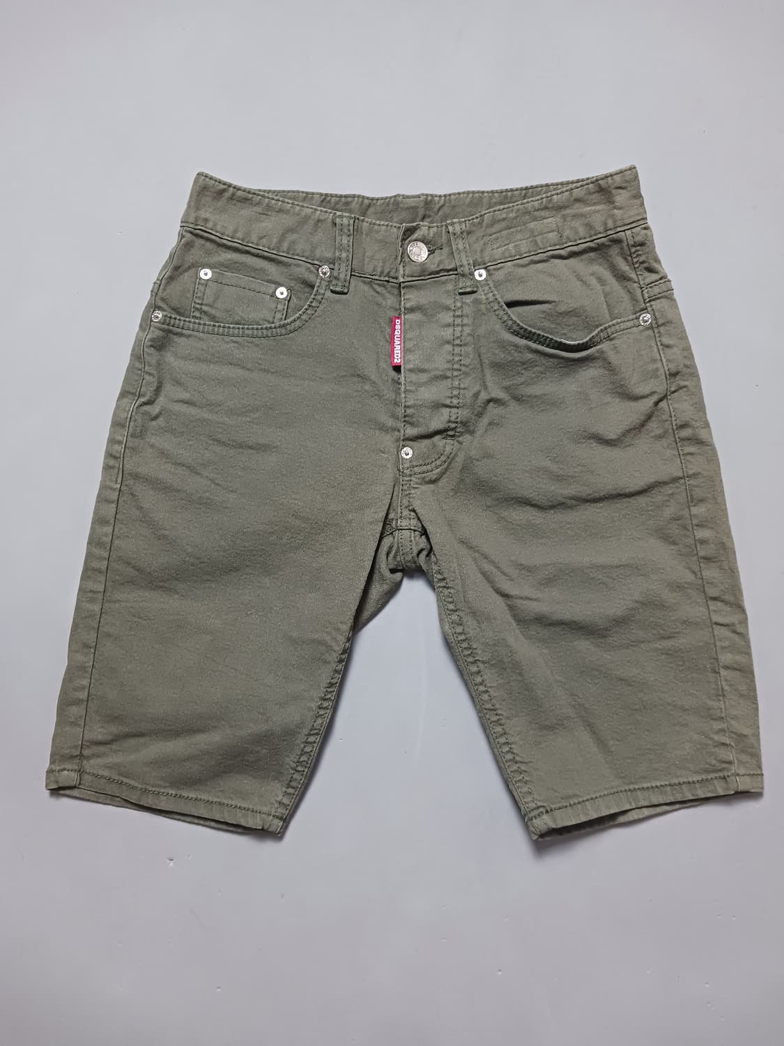 [29] 디스퀘어드2 가먼트다잉 카키 데님 반바지 쇼츠 청바지 상품이미지1