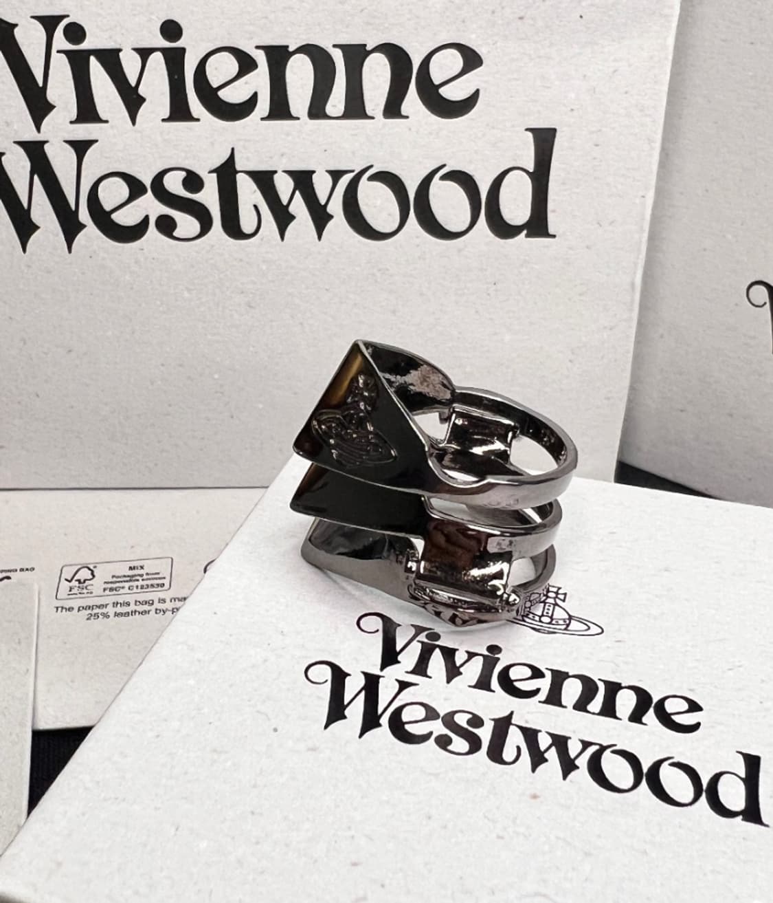 비비안웨스트우드 orb 너클링 반지 상품이미지2