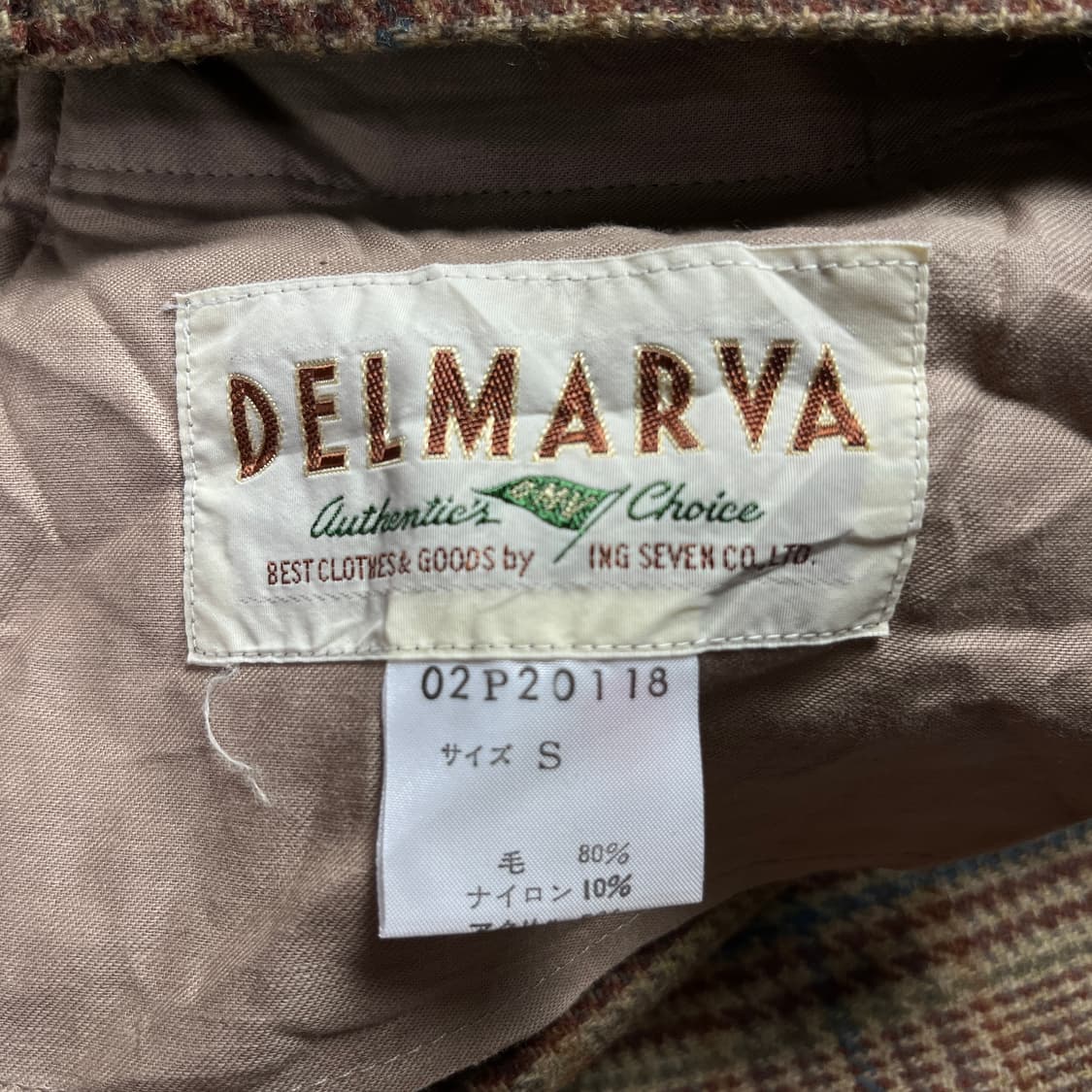 90sDELMARVA 빈티지 체크 카브라 팬츠(실측확인) 상품이미지5