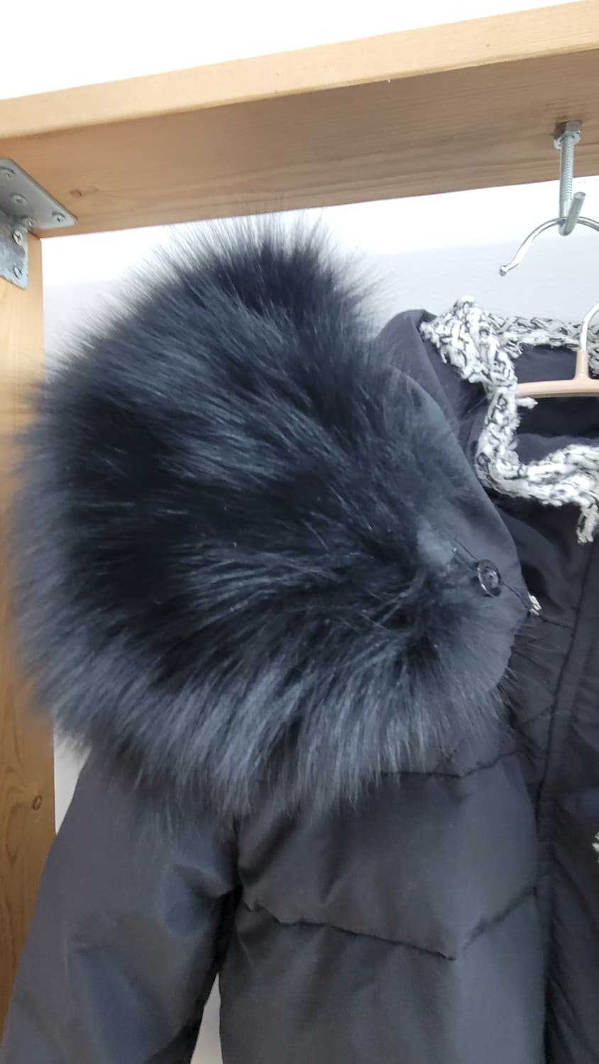 ZABARA ODE  폭스후드 트위드배색 숏패딩 상품이미지6