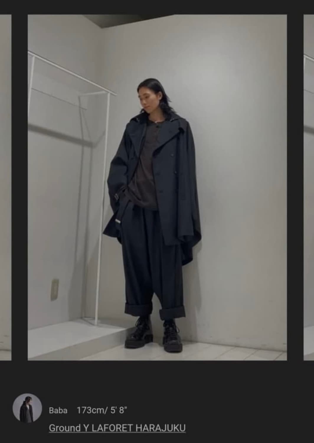 요지 야마모토 Ground Y 케이프 코트 상품이미지4