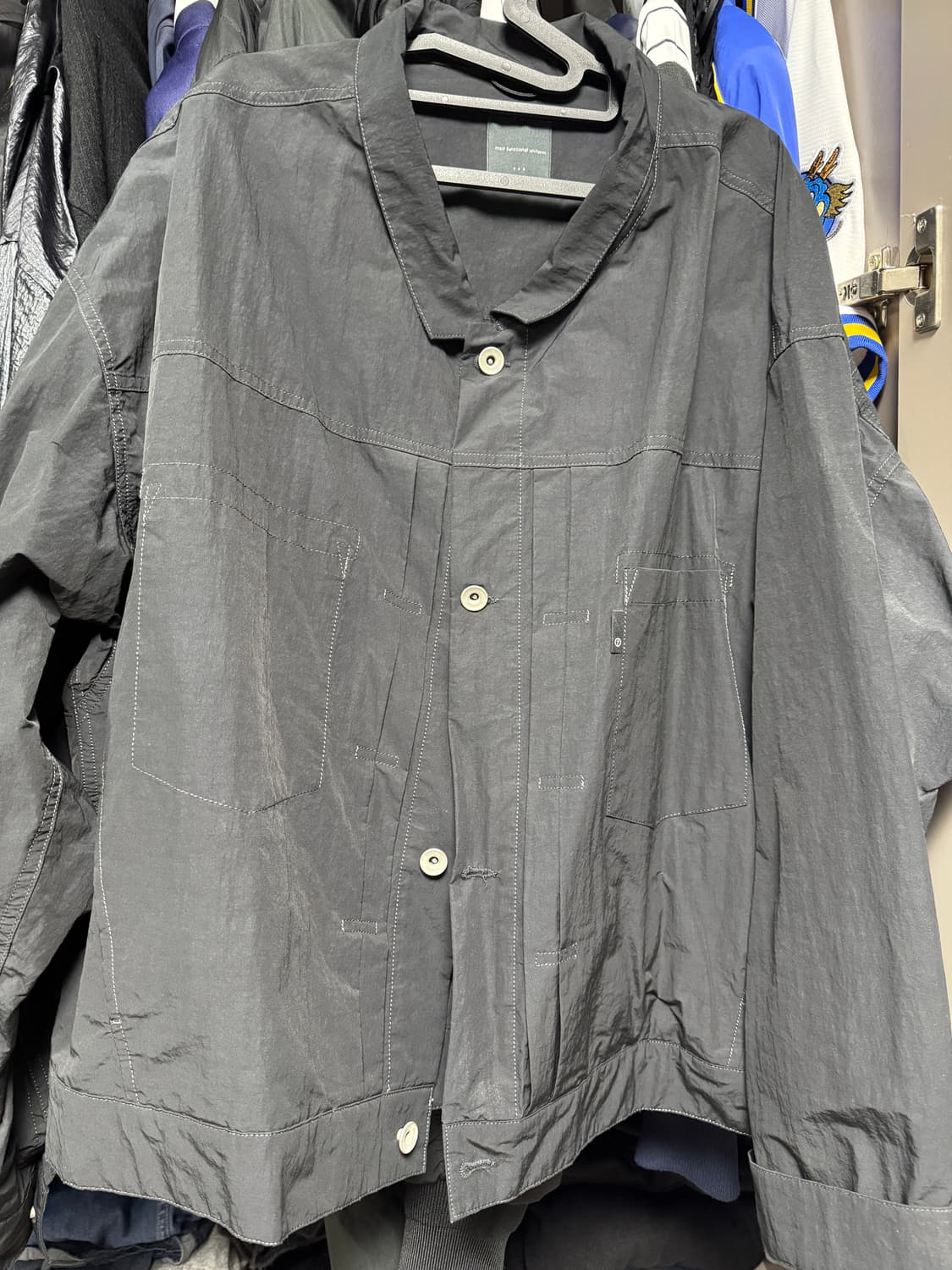 모이프 나일론 트러커자켓 블랙 3사이즈 상품이미지1