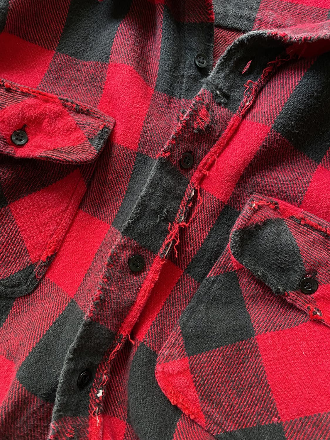 60s 빈티지 Bud Berma 디스트로이드 플란넬 셔츠 상품이미지6