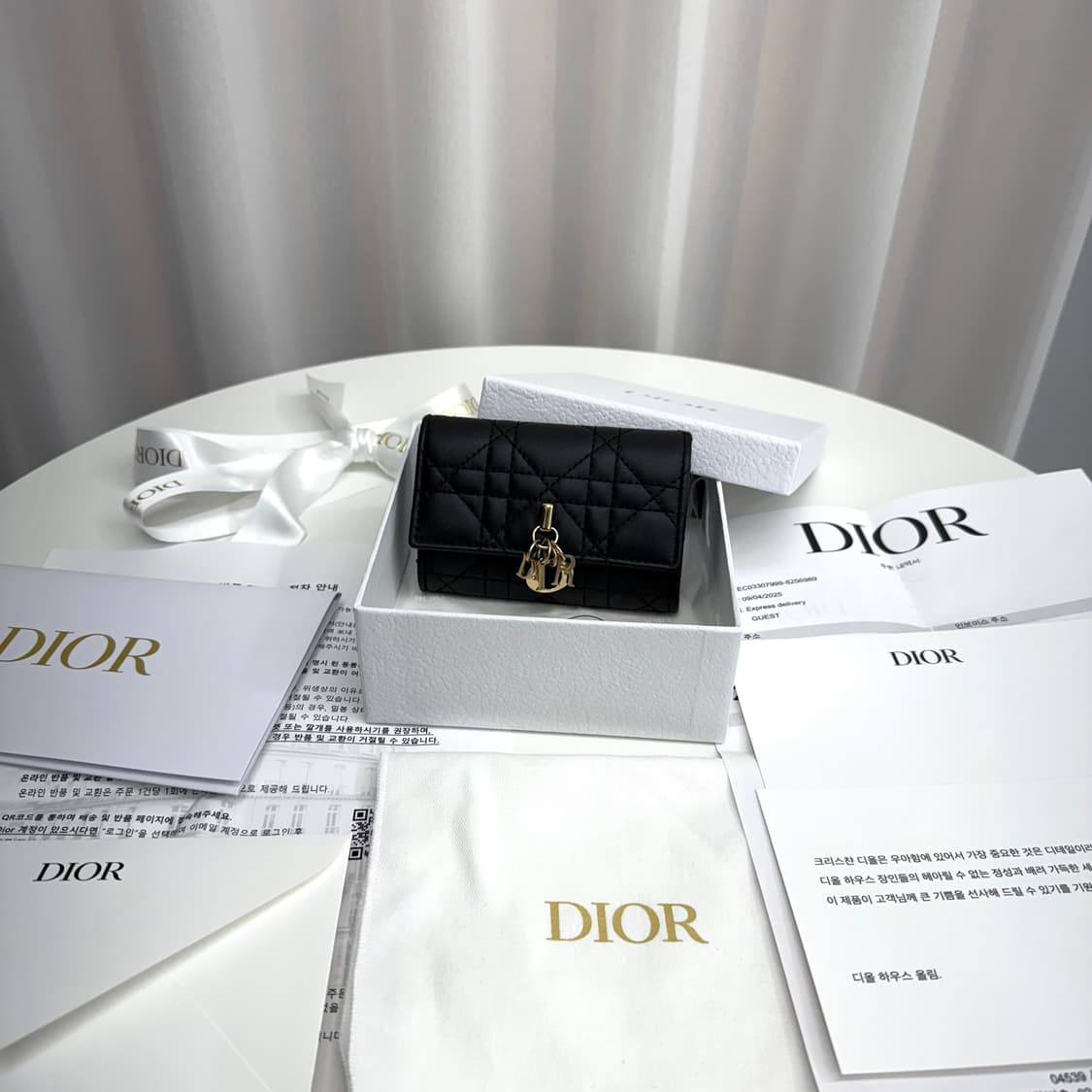 [풀박스/ S+] 디올 마이 디올 글리신 지갑 블랙 상품이미지1