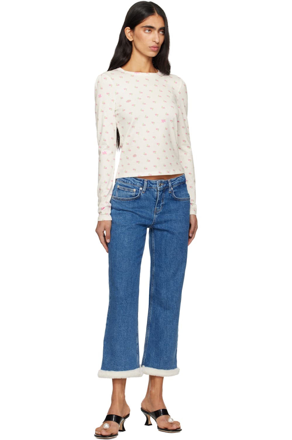 [XS,S,M]샌디리앙 25fw 플라워 냅 티셔츠 상품이미지4